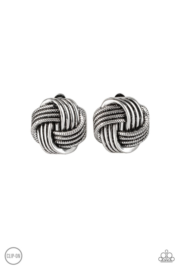 Noticeably Knotted - Silver Earrings