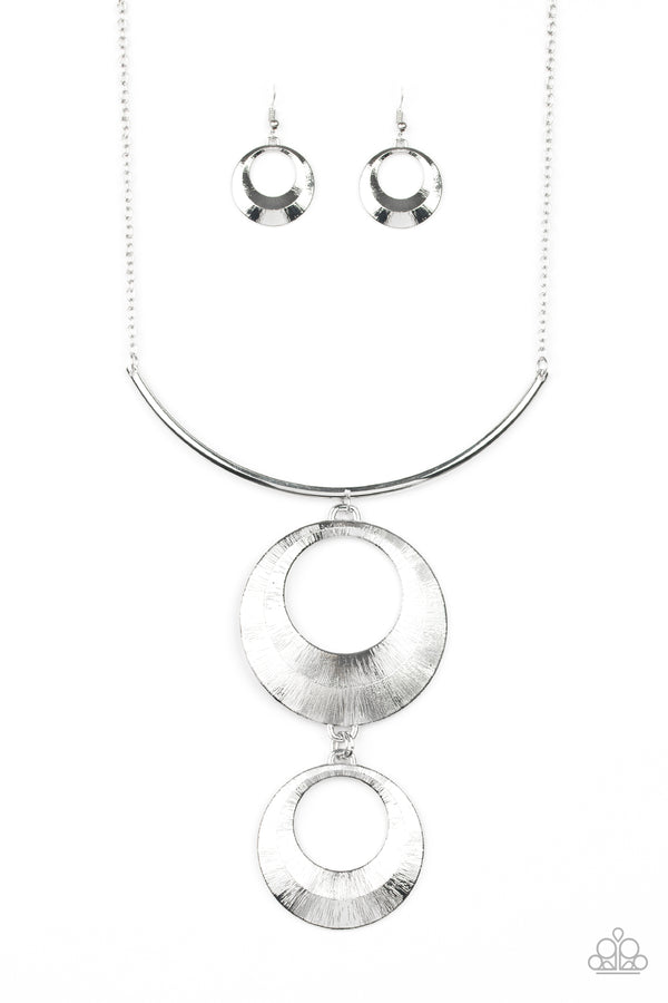 Egyptian Eclipse - Silver Necklace