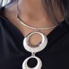 Egyptian Eclipse - Silver Necklace