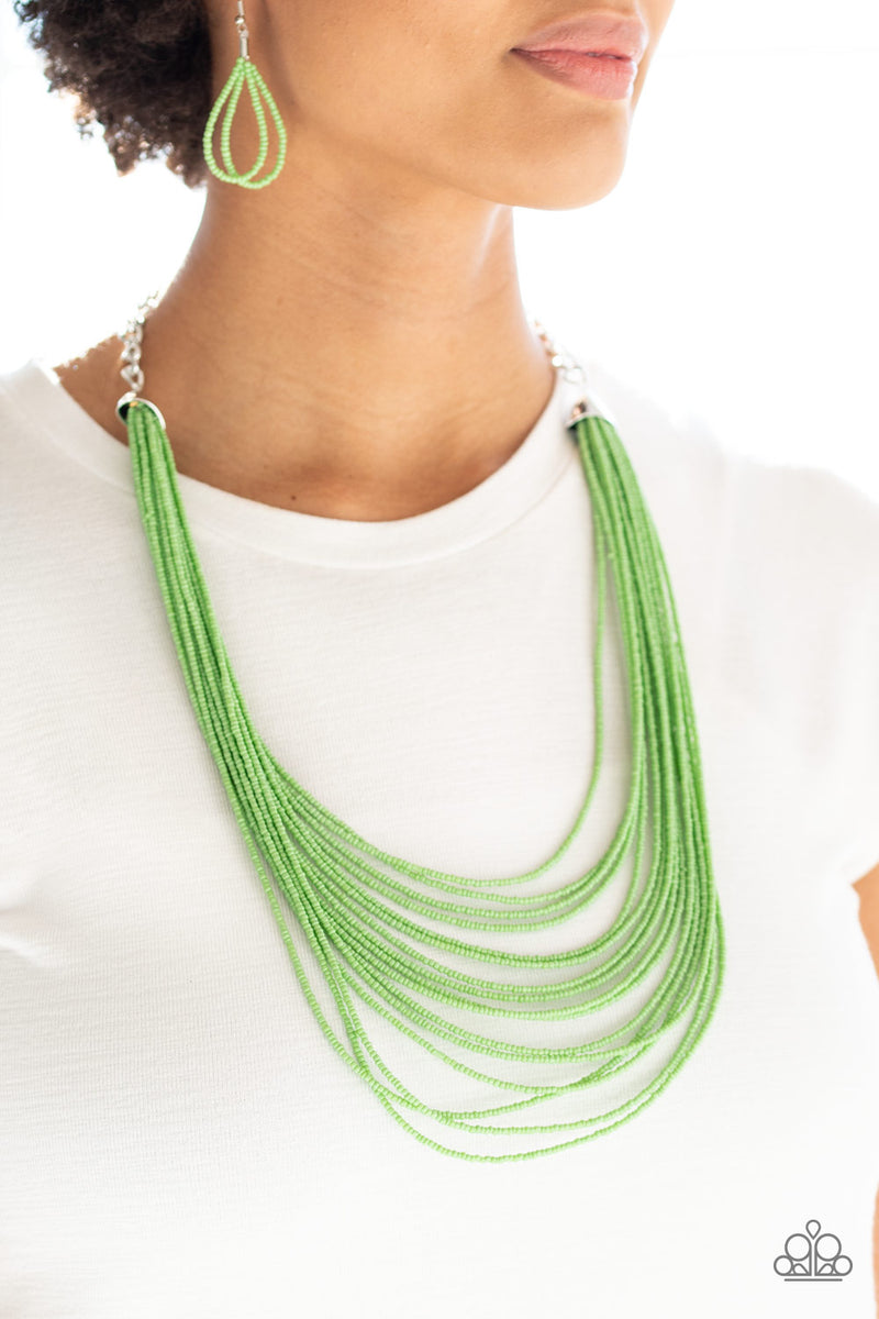 Peacefully Pacific - Green Necklace