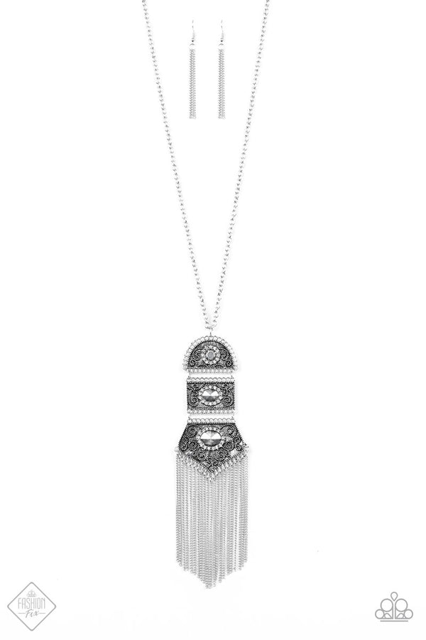 Tassell Tycoon - Silver Necklace