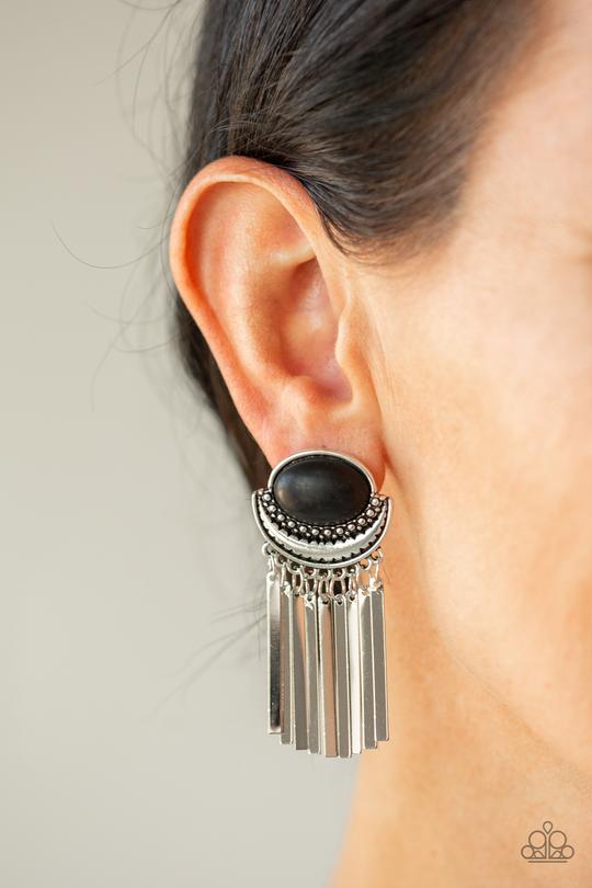 Monsoon Season - Black Post Earring