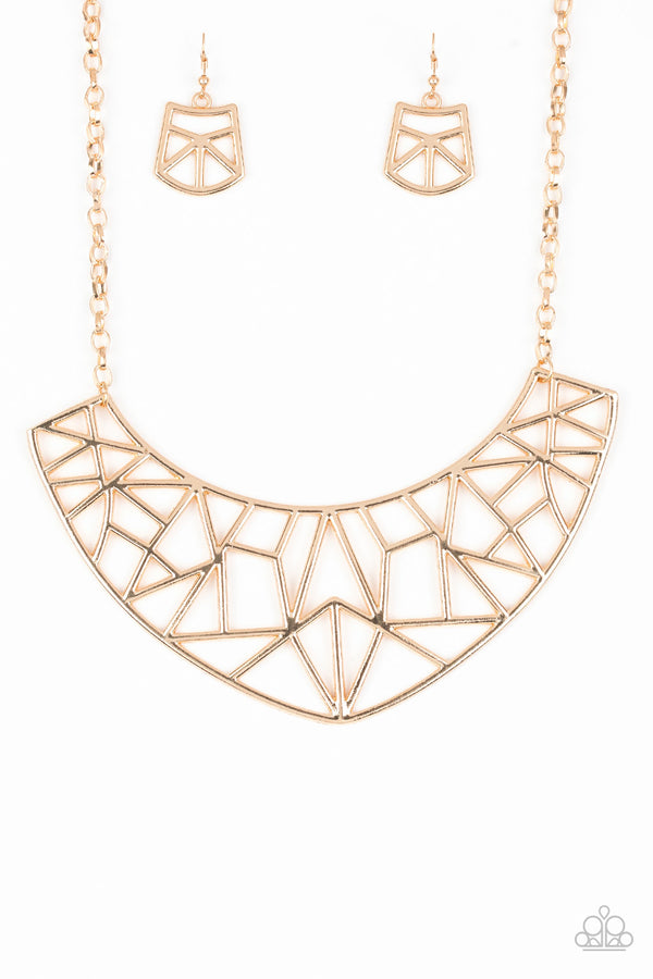 Strike While Haute- Gold Necklace