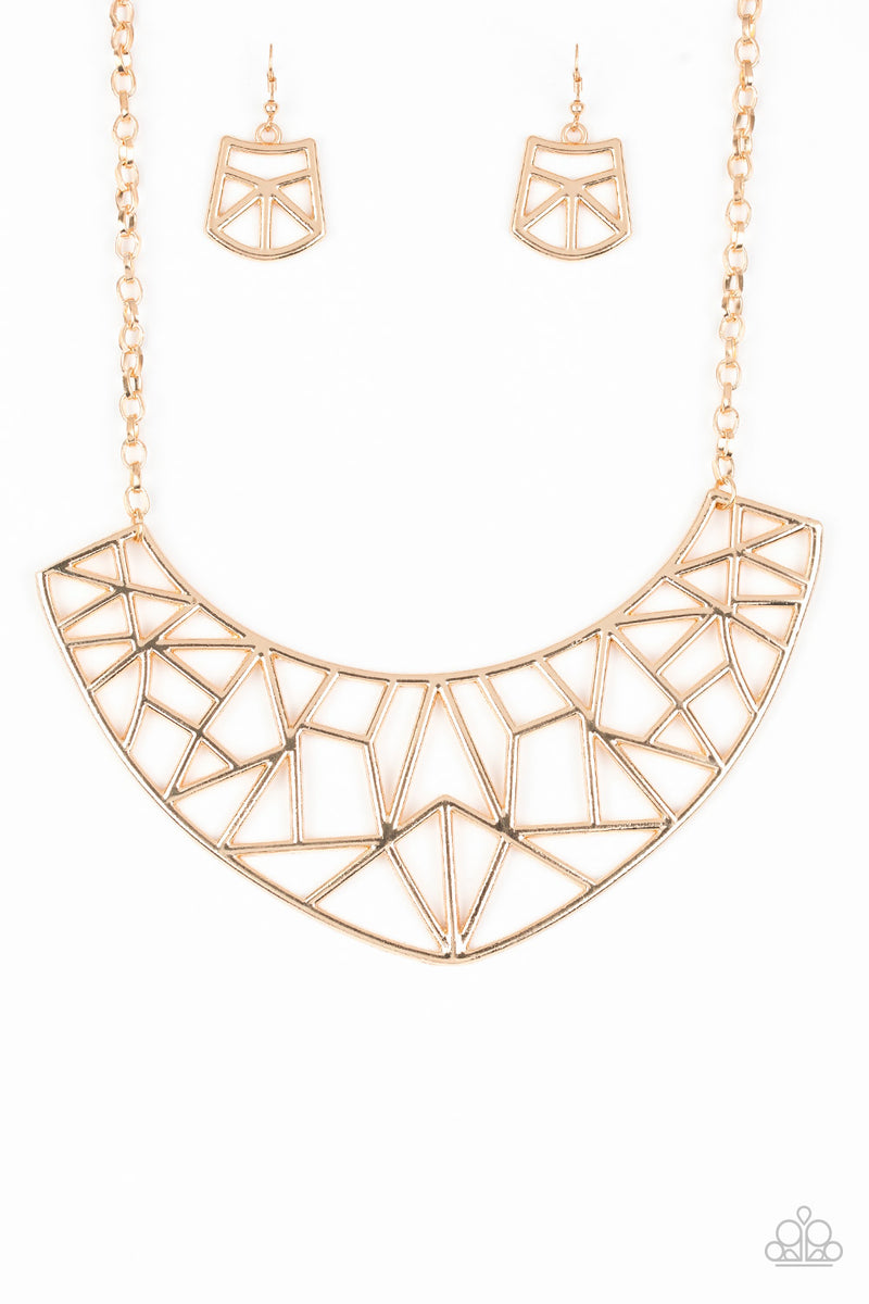 Strike While Haute- Gold Necklace