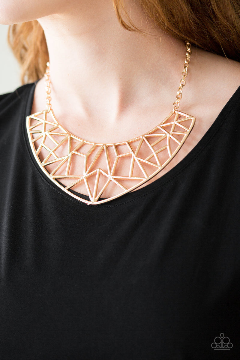 Strike While Haute- Gold Necklace