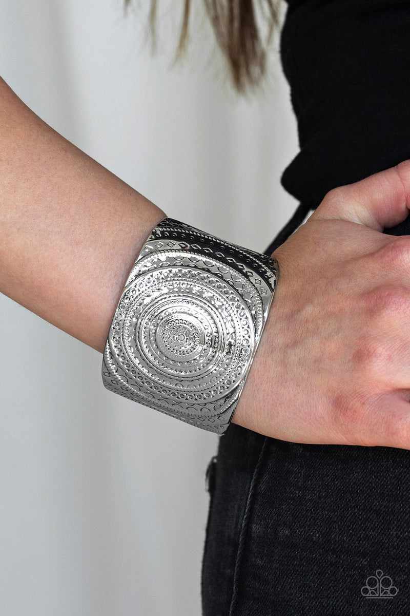 Bare Your SOL - Silver Cuff Bracelet