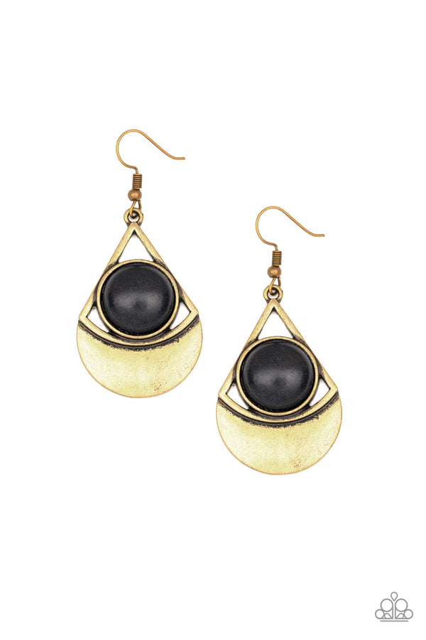 Sonoran Sailing - Brass Earrings