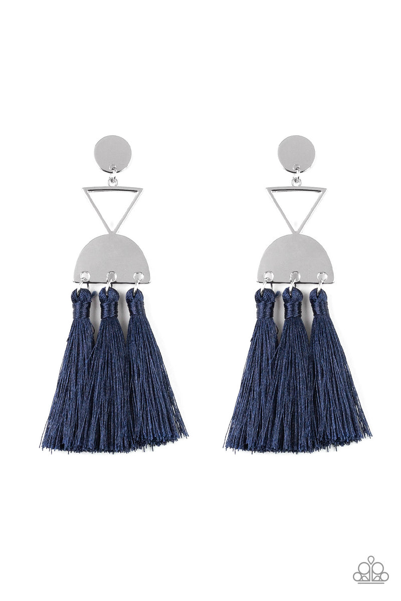 Tassel Trippin' - Blue Earring