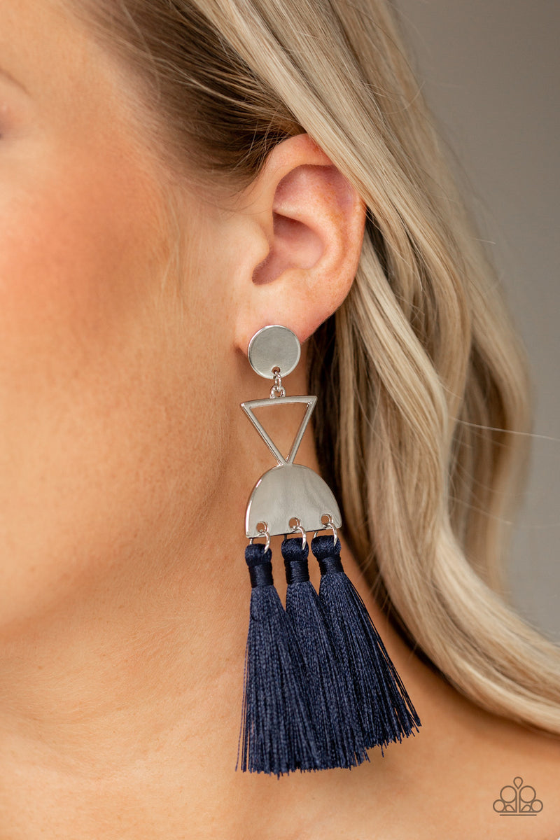 Tassel Trippin' - Blue Earring