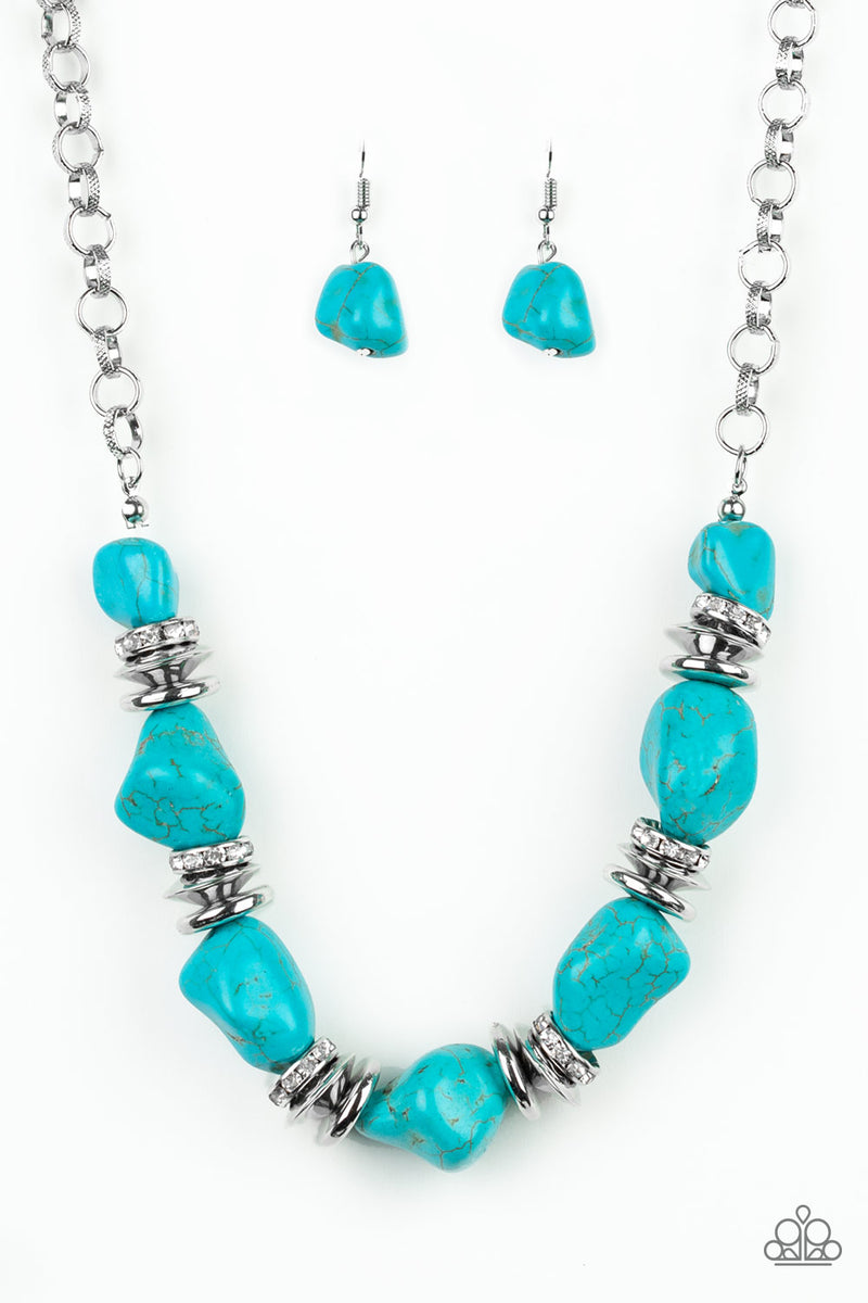 Stunningly Stone Age - Blue Necklace