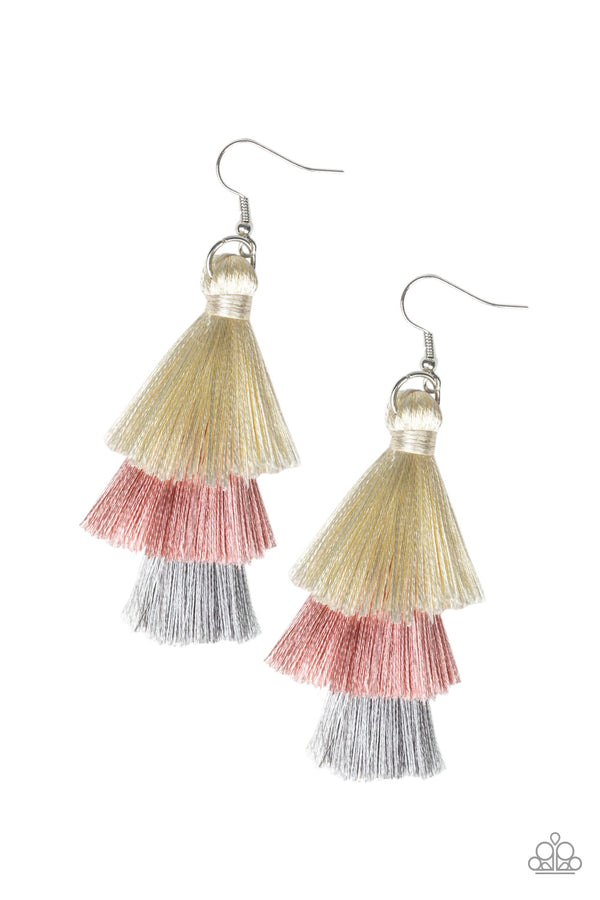 Hold On To Your Tassel! - Pink Earring