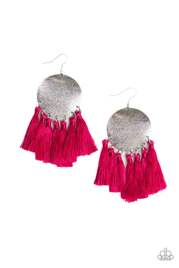 Tassel Tribute - Pink Earring