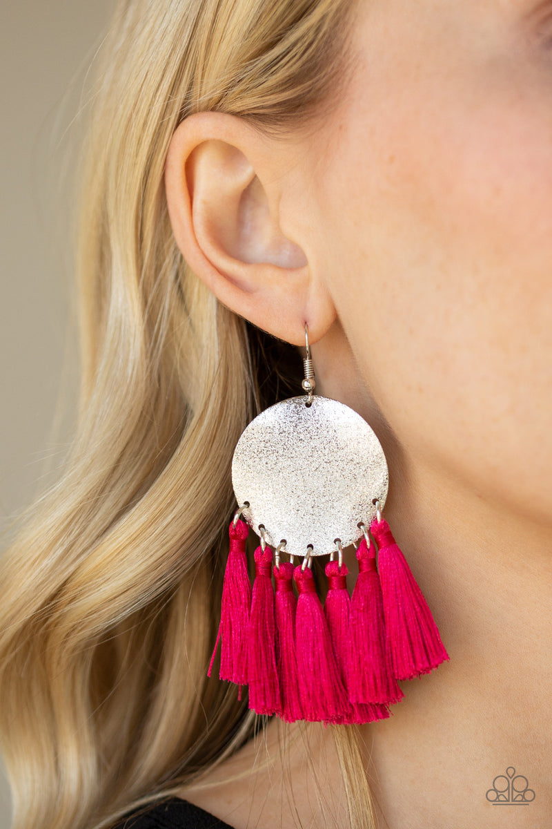 Tassel Tribute - Pink Earring