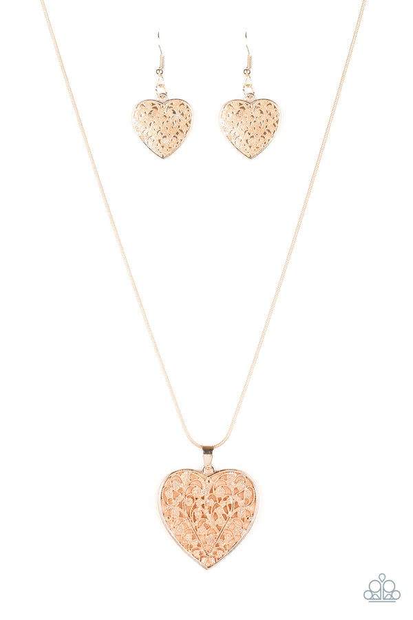 Look Into Your Heart - Rose Gold Necklace