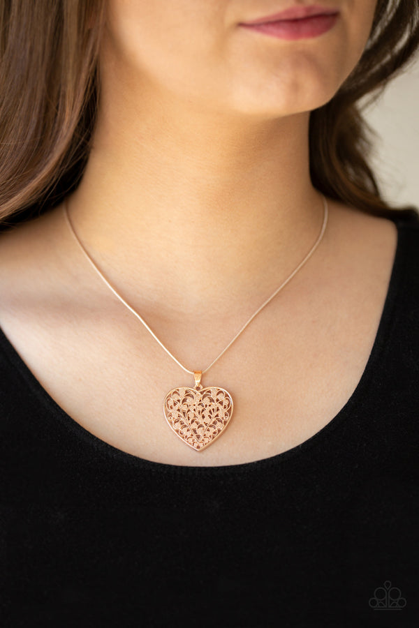 Look Into Your Heart - Rose Gold Necklace