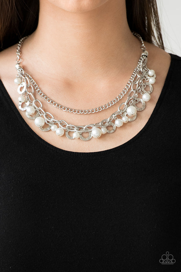 Hoppin Hearts - White Necklace