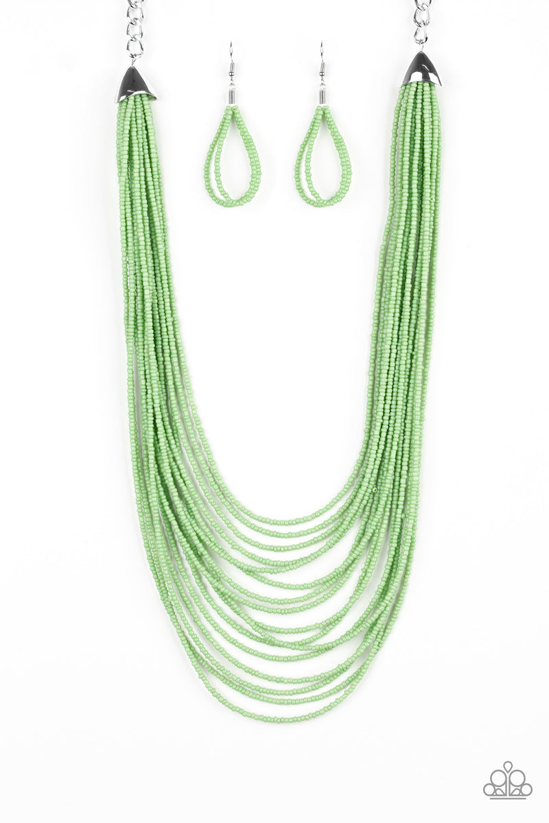 Peacefully Pacific - Green Necklace