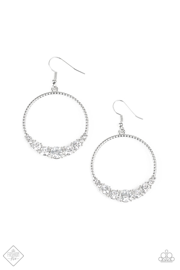 Self-Made Millionaire - Rhinestone Hoop Earrings