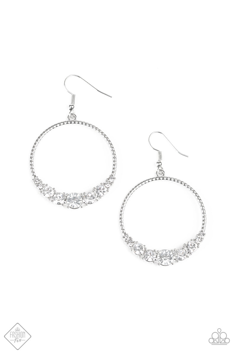 Self-Made Millionaire - Rhinestone Hoop Earrings