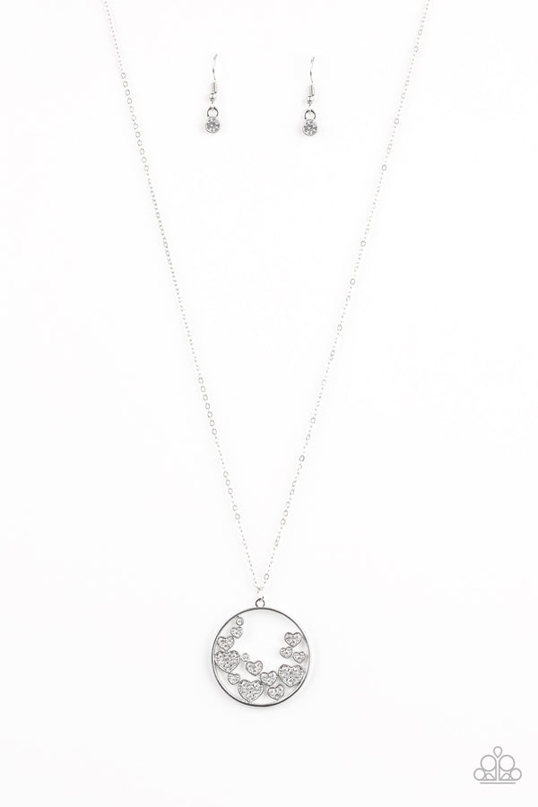 Call Me Cupid - White Rhinestone NEcklace