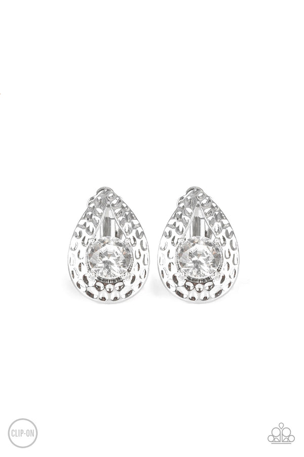 Elite Edge - White Earrings