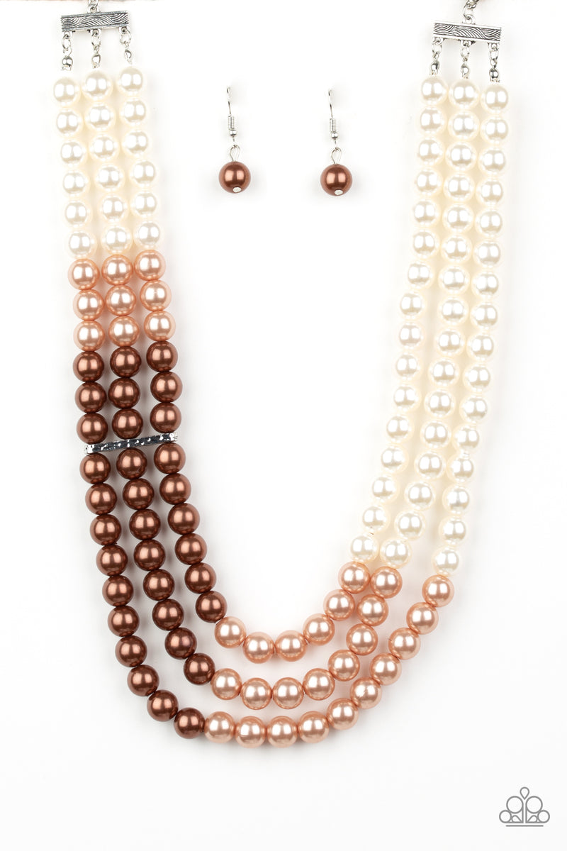 Times Square Starlet - Brown Necklace