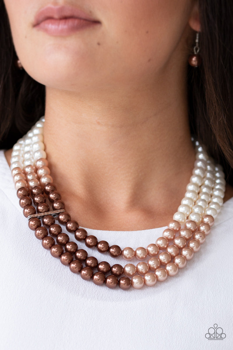 Times Square Starlet - Brown Necklace