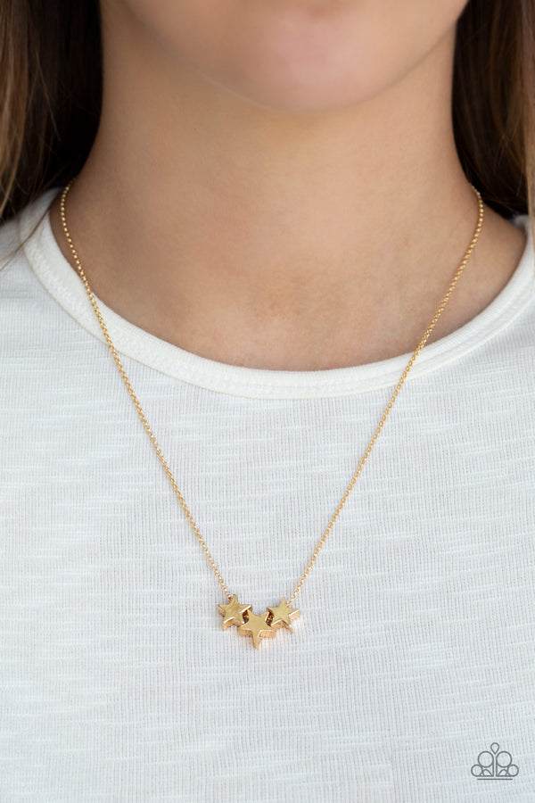 Shoot For The Stars - Gold Necklace