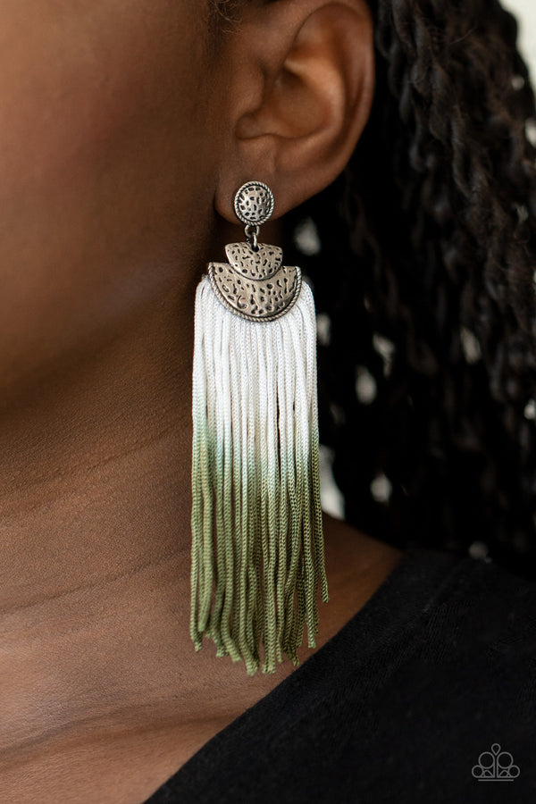 DIP It Up - Green Earrings