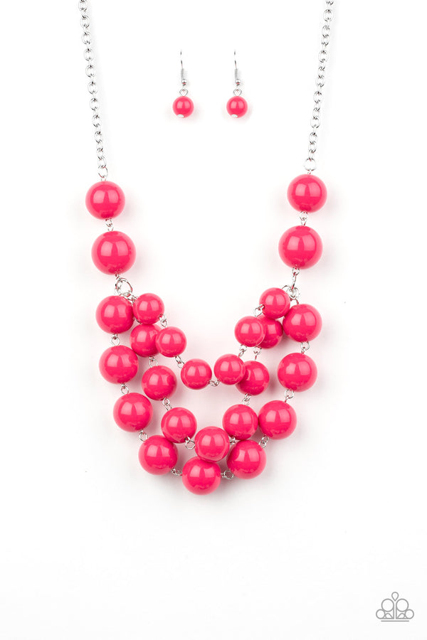 Miss Pop-YOU-larity - Pink Necklace