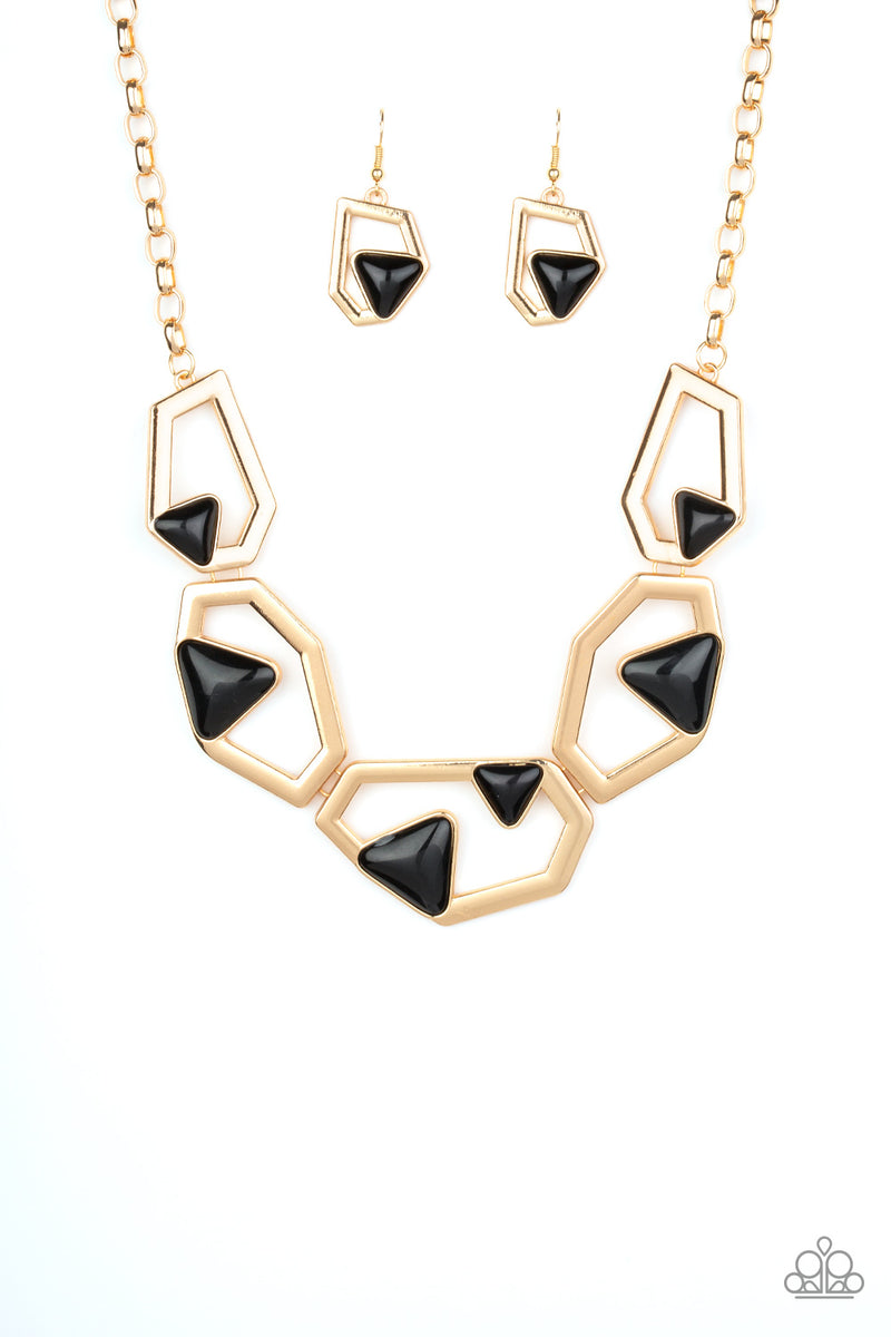 GEO-ing, GEO-ing, Gone! - Gold Necklace