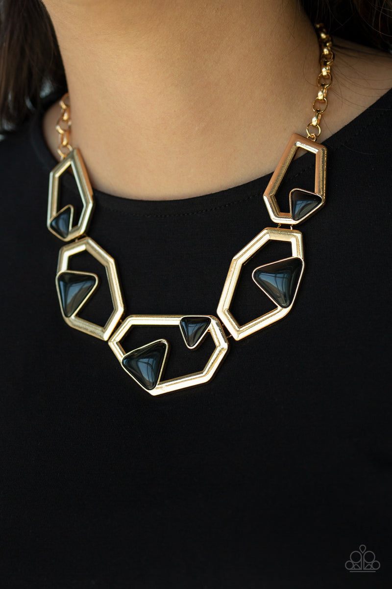 GEO-ing, GEO-ing, Gone! - Gold Necklace