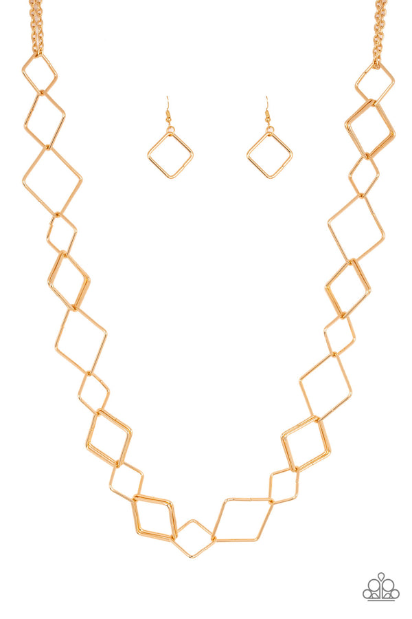 Backed Into A Corner - Gold Necklace