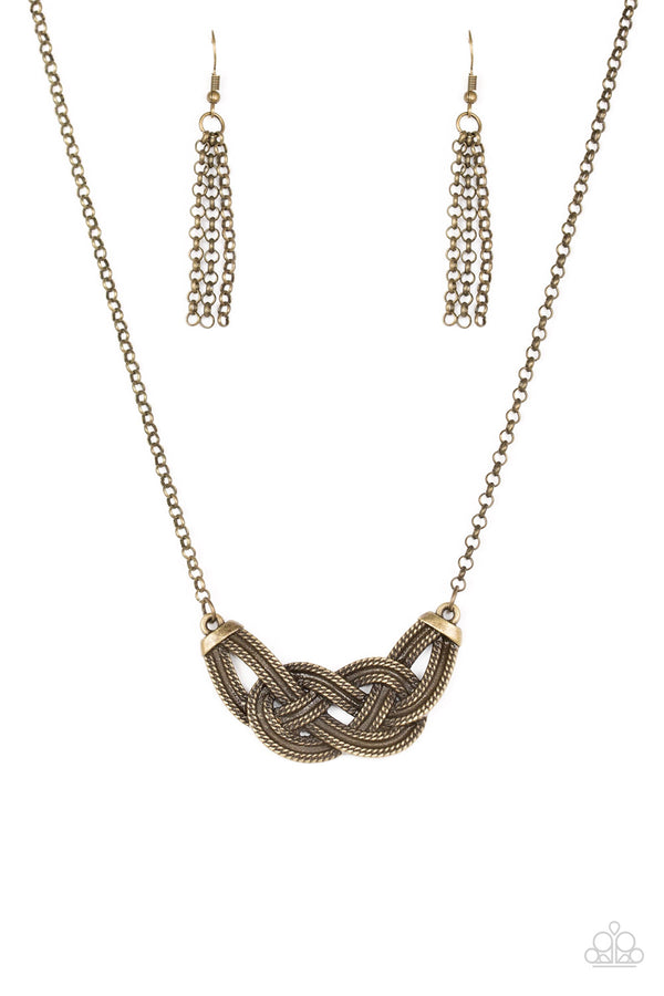 Nautically Naples - Brass Necklace