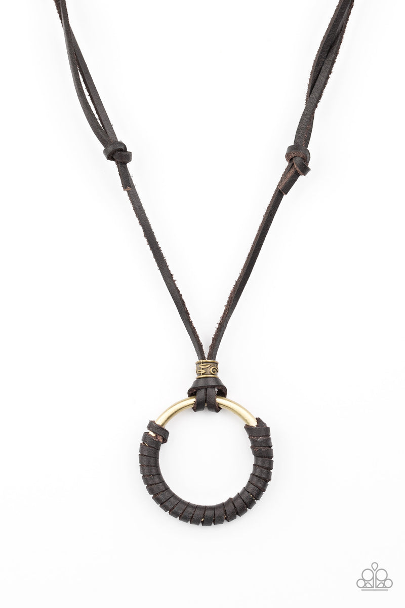 Get Over GRIT! - Brown Necklace