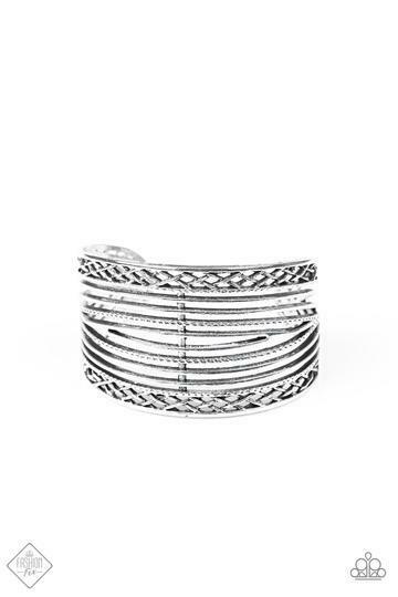 Dizzingly Diva - Silver Cuff Bracelet