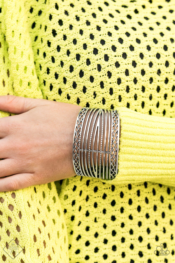 Dizzingly Diva - Silver Cuff Bracelet