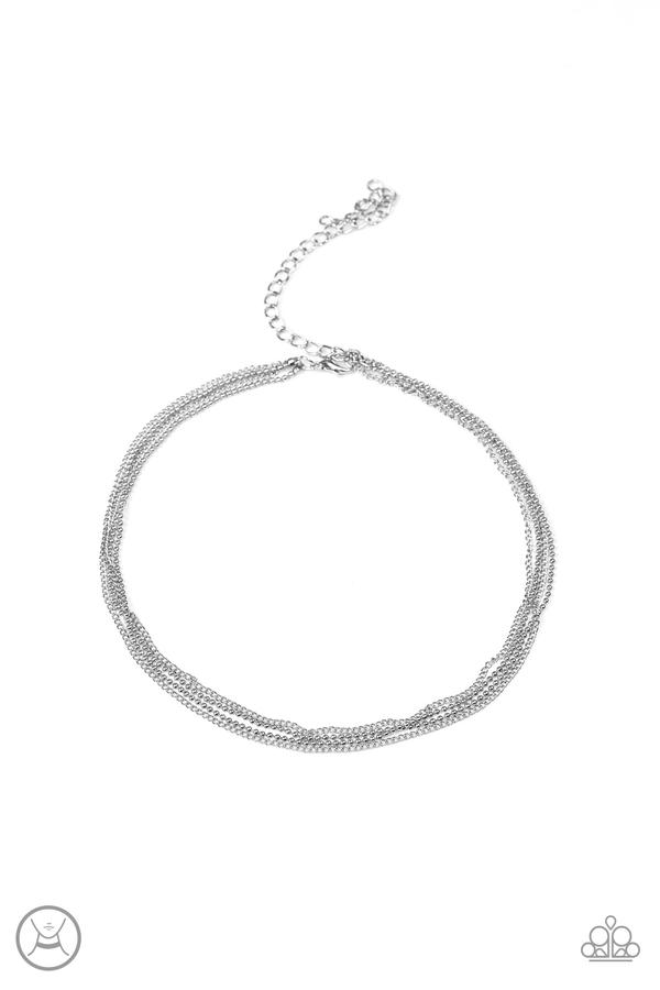 If You Dare - Silver Choker Necklace