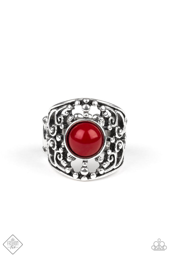 On An Adventure - Red and Silver Ring