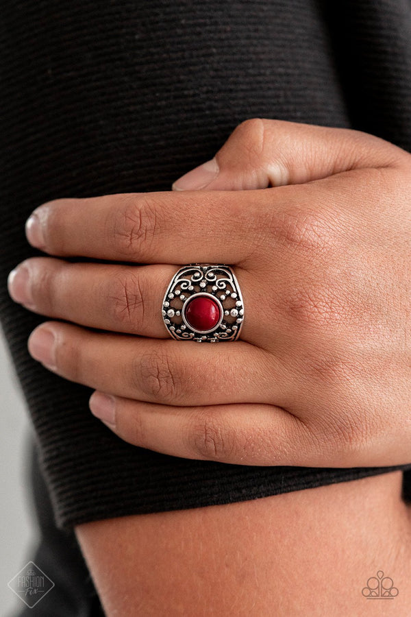 On An Adventure - Red and Silver Ring