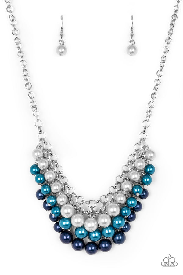 Run For The HEELS! - Blue Multi Pearl Necklace