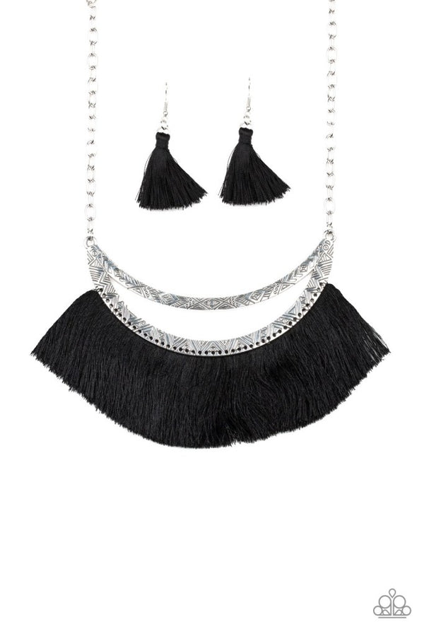 The MANE Event - Black Fringe Necklace